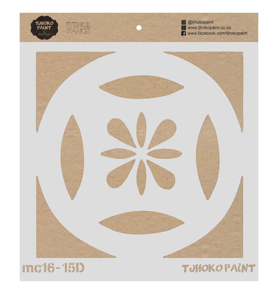 Tjhoko Paint Stencil - 15x15cm - Moroccan Tile (D)