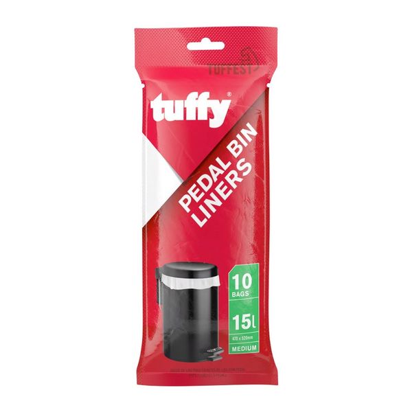 Bulk Pack x 12 Tuffy Small Round Bin Liner 10 Per Pack