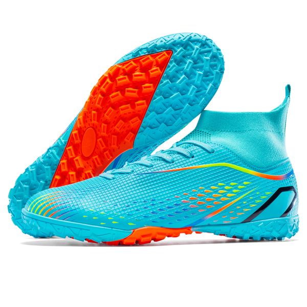 GETAFUN High Top Ultralight Anti-Slip Soccer Boots for Outdoor Play