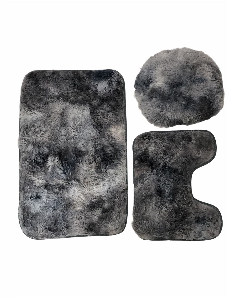 Toilet Seat & Bathroom Mats Set Brown 3 Piece Shop Today. Get it