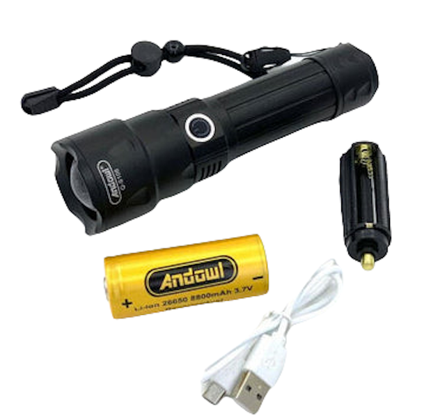 Rechargeable Flashlight 18650 mAh High Capacity QS102