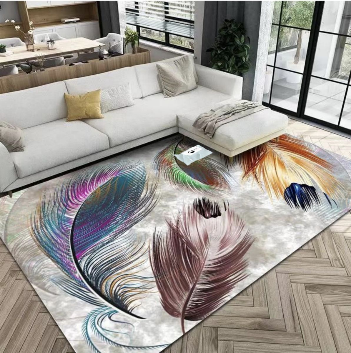 Quality Modern 3D Geometric Design Area 23 Rug & SMTE Tieback | Shop ...