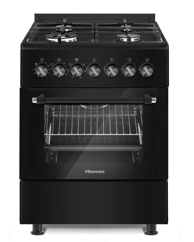 Hisense600mm 4 Burner Gas/Electric StoveBlack Buy Online in South