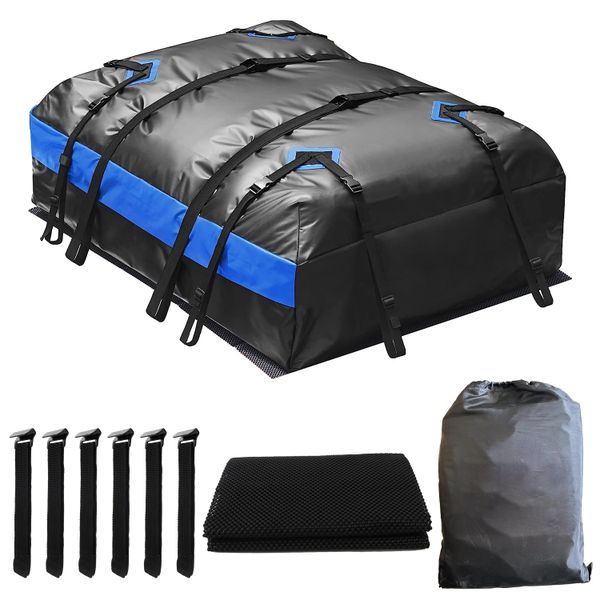 Waterproof Car Roof Luggage Bag Carrier Bag-127x97x45cm-Blue