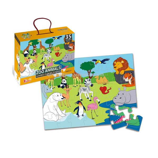 Big Floor Jumbo Zoo Animals Puzzle Educational Toy
