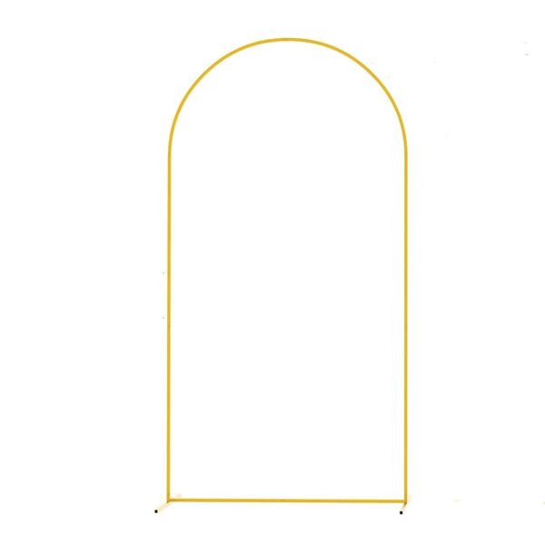 3-Piece Wedding Arch Stand Set - 7.3FT/6.6FT/6FT Gold Metal Backdrop Frames