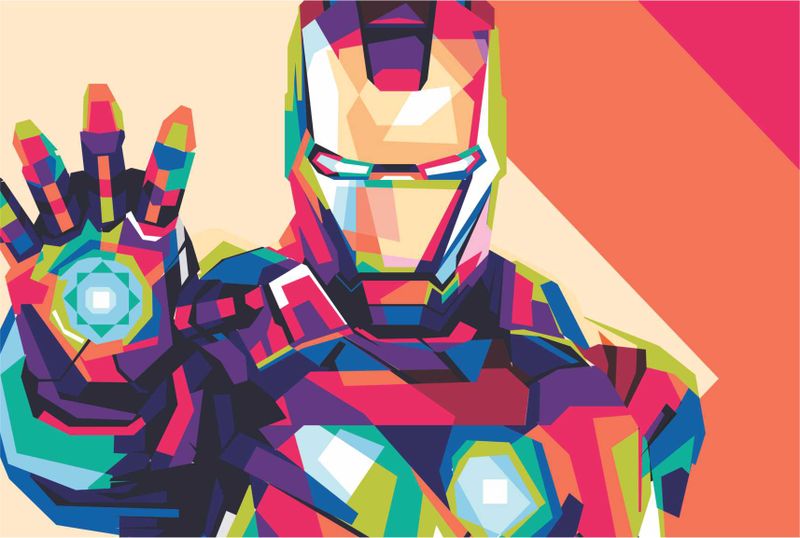 Laptop Skin Iron Man Abstract
