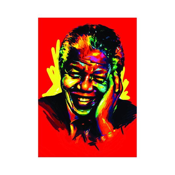 Madiba Red Abstract - A1 Poster