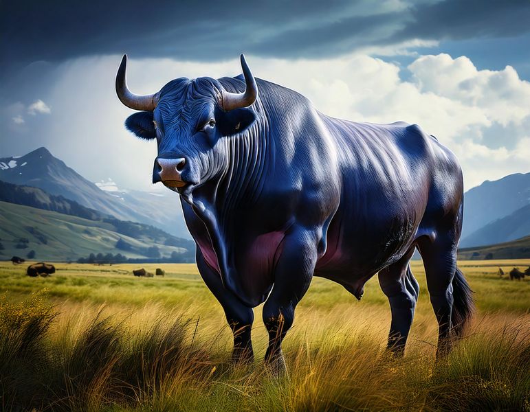 Rootedart Canvas Home Decor Wall Art - Belgian Blue Majesty