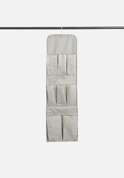 Spotty Hanging Organizer - Grey &amp; White