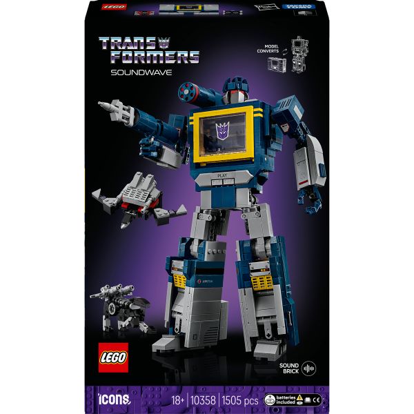 LEGO® Icons Transformers: Soundwave Model Kit Building Set for Adults 10358