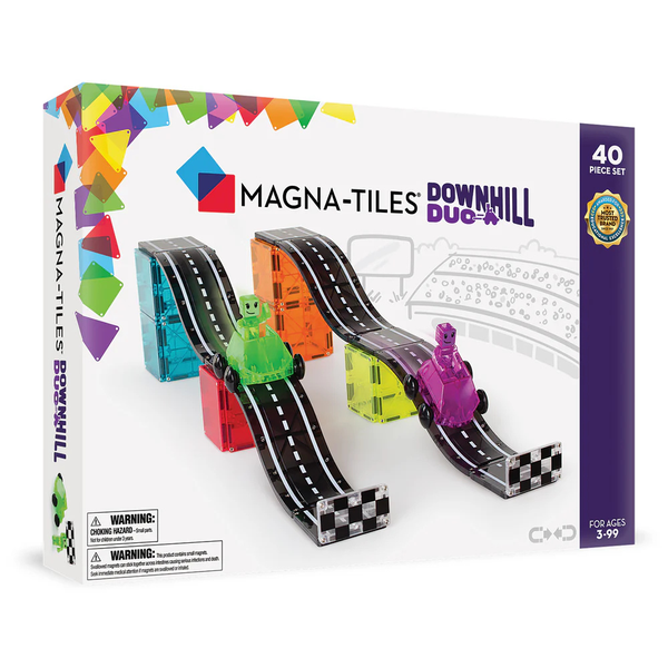 Magna-Tiles - Magnetic Construction Set - Downhill Duo Set - 40 piece