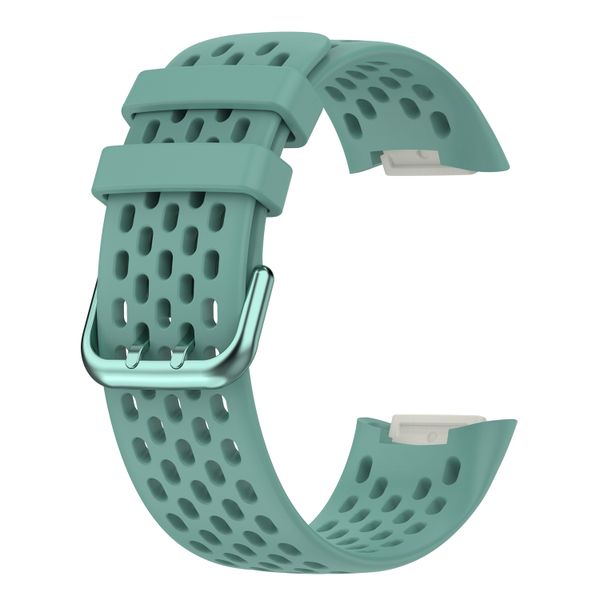Silicone Sport Strap For Fitbit charge 5-Pine Green
