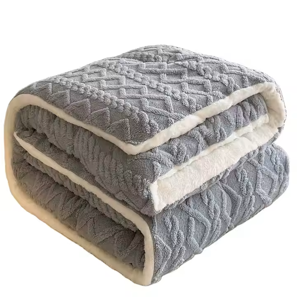Luxury XL Thick Sherpa Fleece Blanket - 200 x 230 cm - King Size