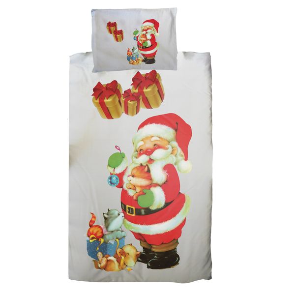 Kitty and Santa Cot Duvet Set