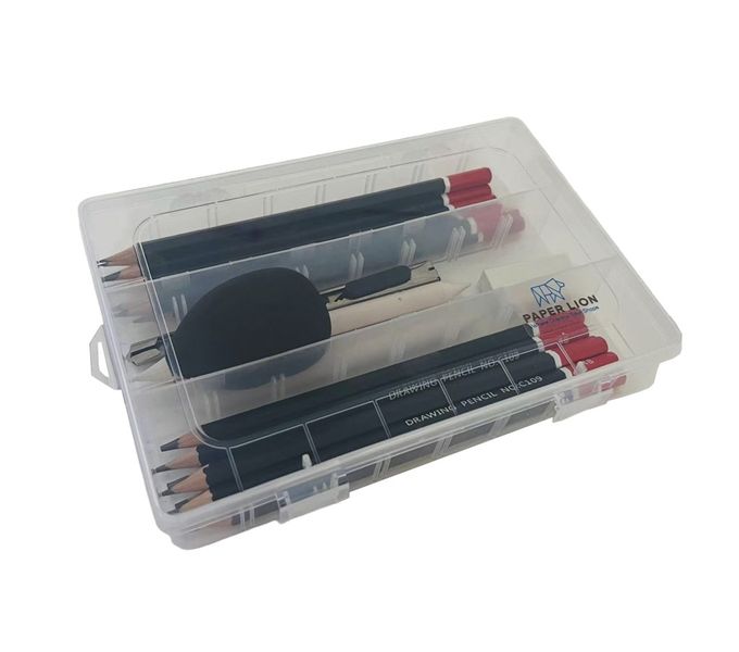 21-Piece Sketching Pencil Set with Blending Stumps, Eraser &amp; Knife
