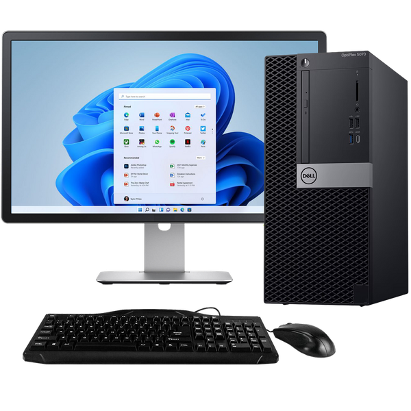 Dell OptiPlex 5070 Intel i3, 9th Gen Tower PC with 20" Monitor (Refurb)