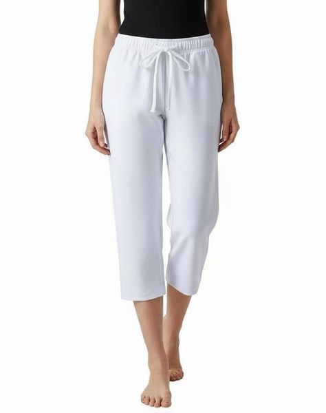 Women's Capri Yoga Pants Drawstring Workout Sweatpants Causal Lounge Pants