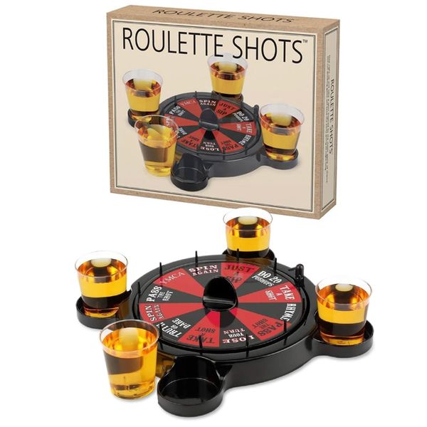 Roulette Shots Drinking Games Set for Adults Party with Glass Shots.