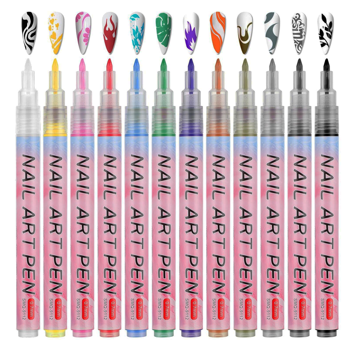 12 Color 3D Nail Art Pens Set - Nail Point Graffiti Dotting Pens | Shop ...