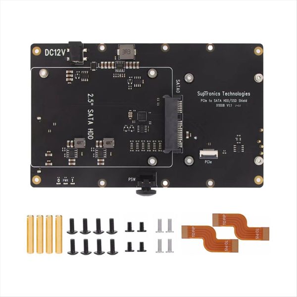X1008 Pcie To 2.5Inch Sata Hdd/Ssd+3.5Inch Sata Compatible with Universal