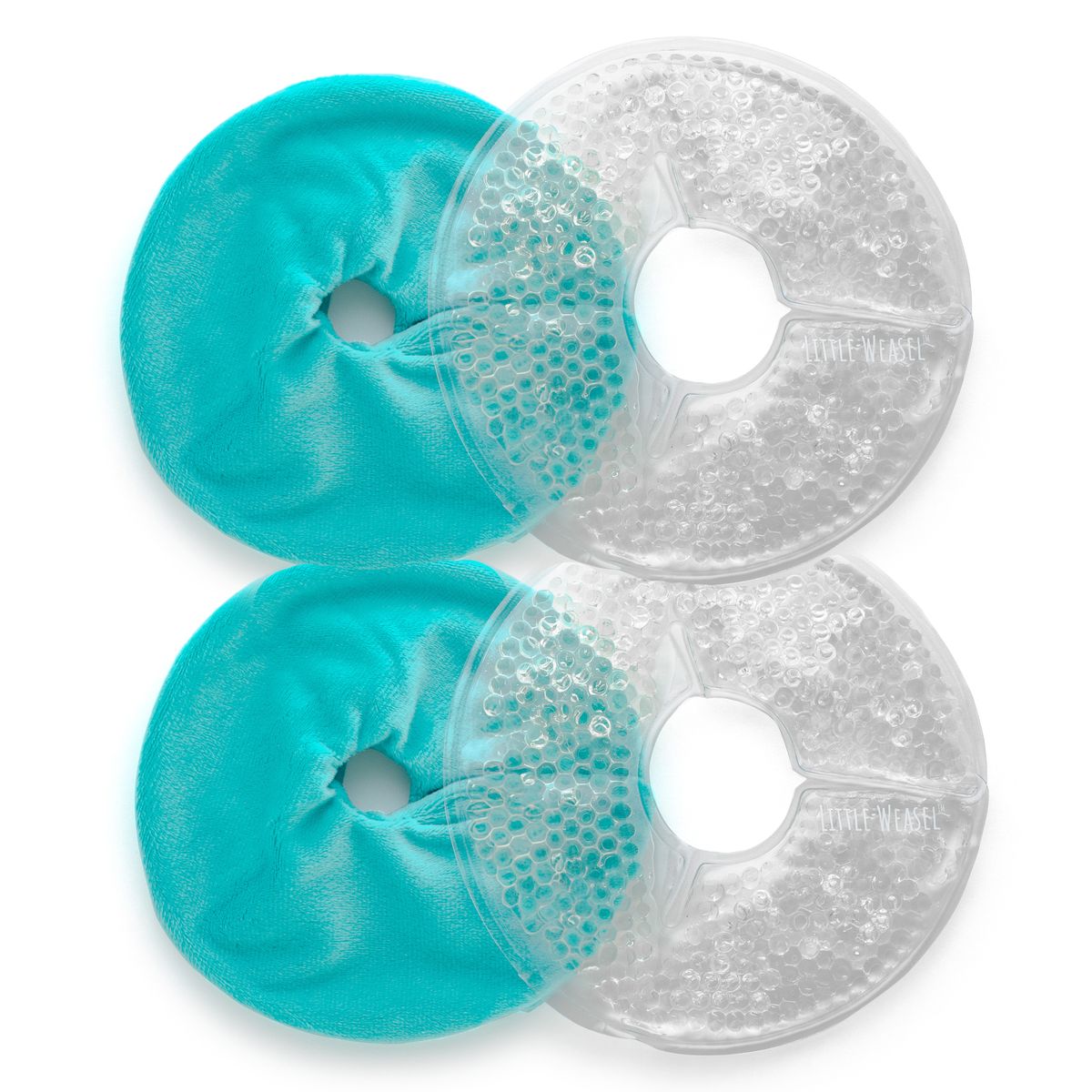 Little weasel soothing ice heat breast pads with covers 1 pair