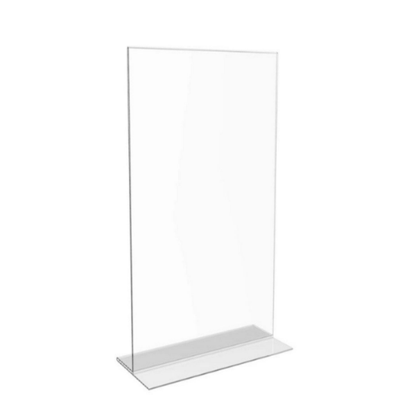 Acrylic Double Sided Menu Holder DL Portrait Box of 10