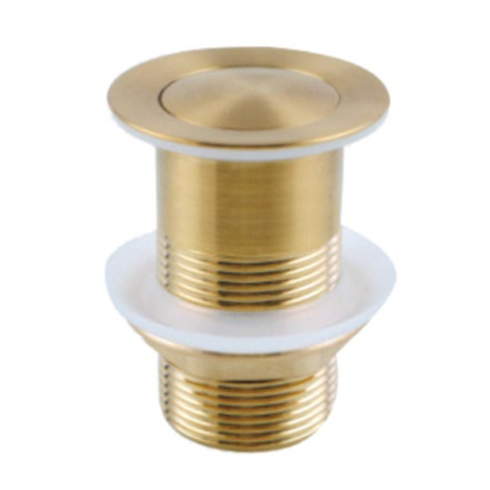 Brushed Brass Pop Up Basin Waste - Unslotted - 32mm