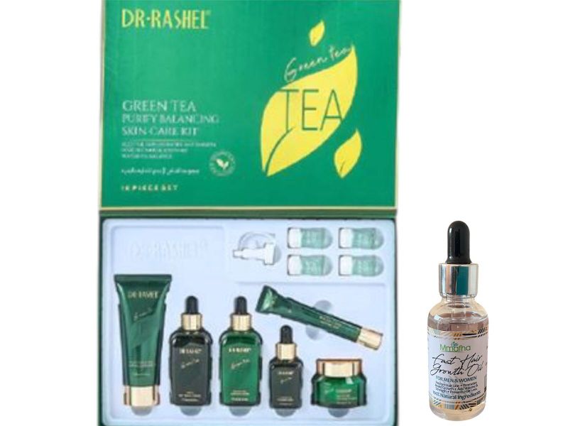 Green Tea Purify Balancing Skin Care Kit 10 Pcs With Mmafha Oil