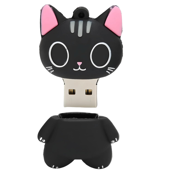 128GB USB 3.0 Flash Drive Cartoon Novelty Cute Cat Memory Stick Silicone