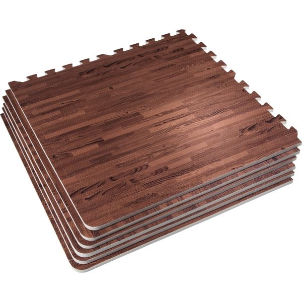 GORILLA SPORTS SA - Floor Mat Set - Dark Wood Effect