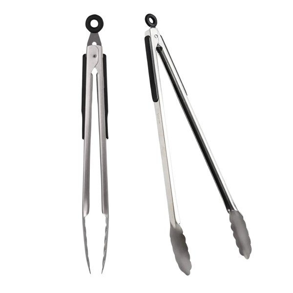 Braai Tong Set - 2 Piece Stainless Steel Braai Tongs for Outdoor Grilling