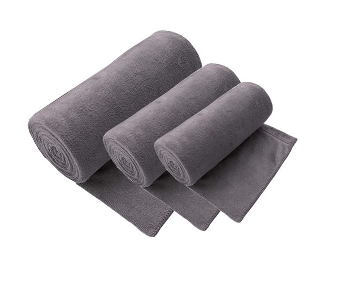 Wonder Towel Set Terry Collection Cosy Valour Microfibre Gym BeachBath Grey