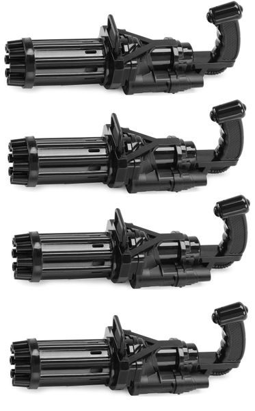 JB LUXX 20cm 8 HOLE Gatling Electric Bubble Gun Machine - Set of 4