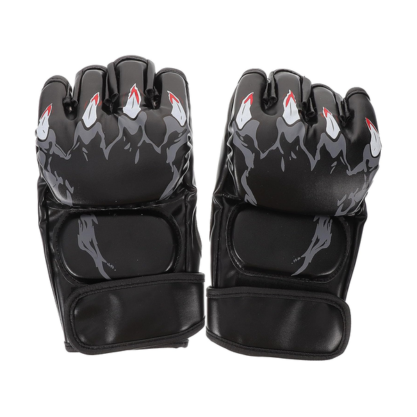 Half Finger Gloves with Wrist Band for Combat Sports Punching Bag Training