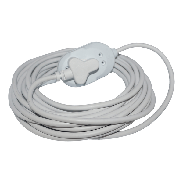 Extension Lead 10Mx1.0Mm White