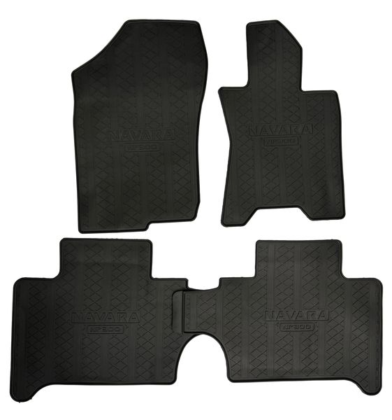 Rubber Floor Mats Set Compatible for Nissan Navara 2017-2025