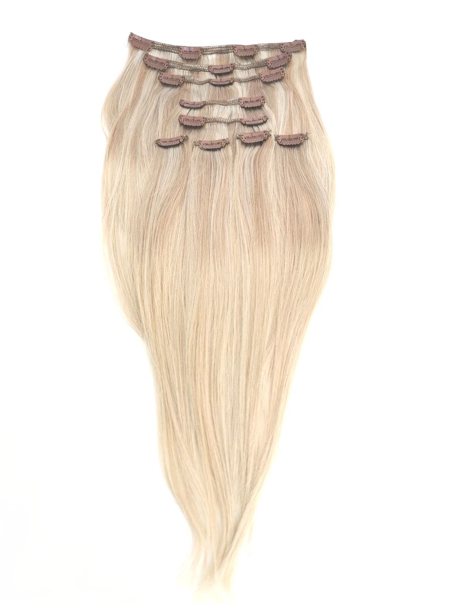 Clip In Hair Extensions Balayage Blonde Piano 9 Piece Clip In