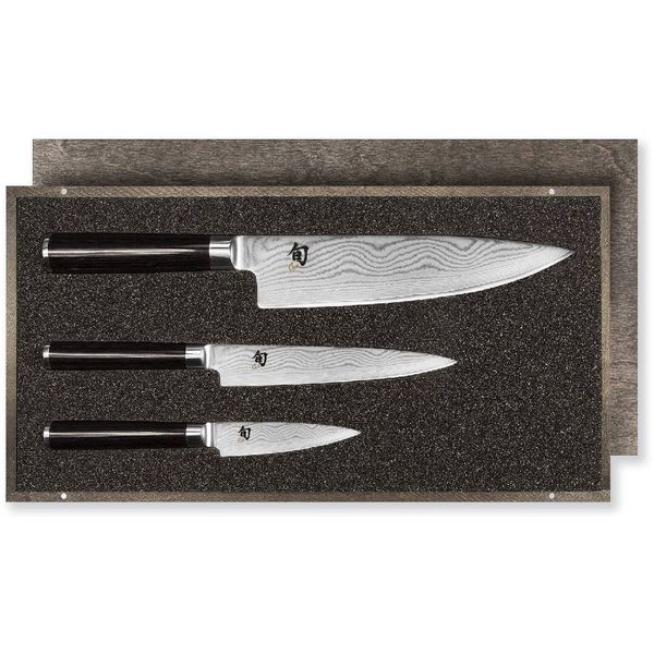 Kai Shun Classic Knife Set 3piece in Wooden Box