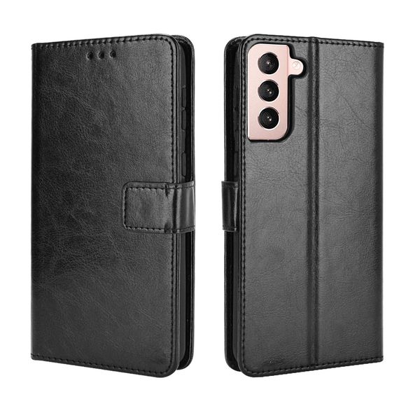Crazy Horse Pattern Leather Cover Compatible for Samsung Galaxy S20 Ultra