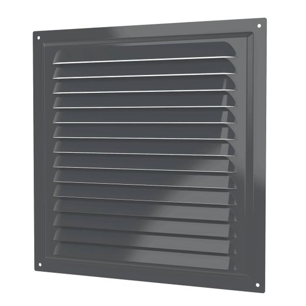 Ventilation wall cover grille 250 x 250mm galvanised steel Grey