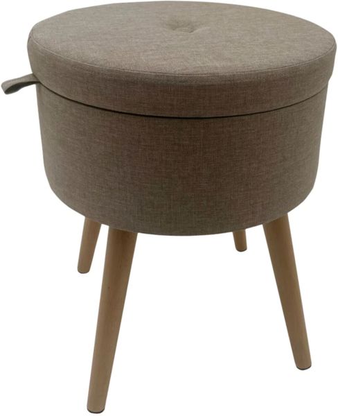 Sophie Round Storage Ottoman Brown image