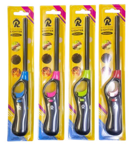 4x Premium Butane Multicolour Lighters For Kitchen 4 Pieces LNS014