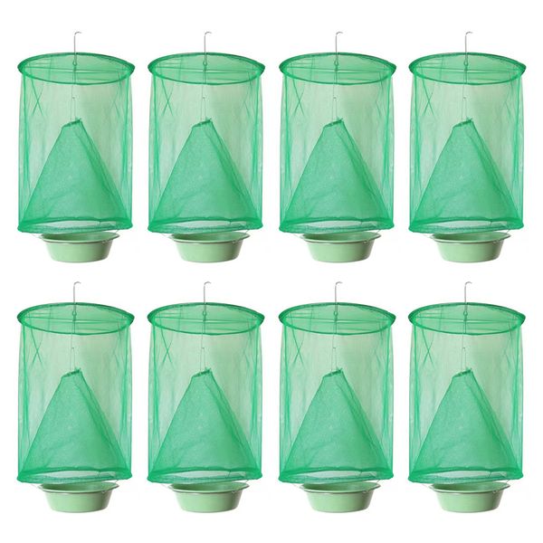 Reusable Hanging Fly Trap, Fly Killing Cage Net Trap- 8 Pieces