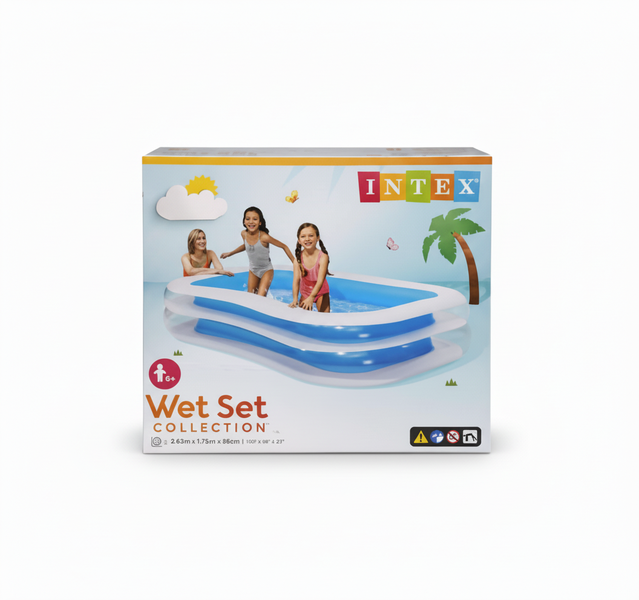 Intex Family-Center Pool 262x175 cm with Soft Walls and Drain Plug
