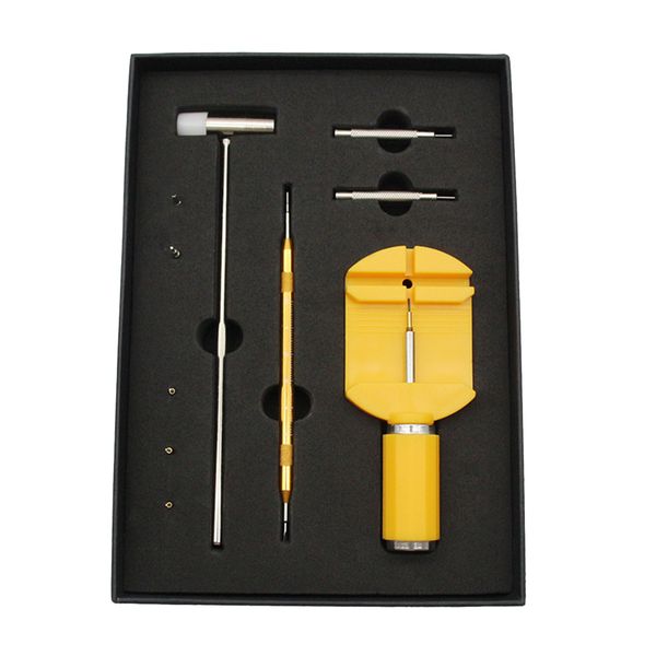 Wristwatch Band Watch Link Pin Adjuster Remover Tool Kit - Yellow