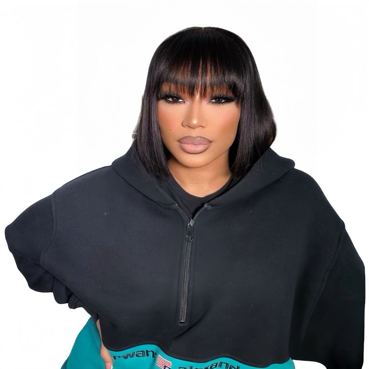 Luvée 10-inch Fringe Bob Straight Wig Human Hair