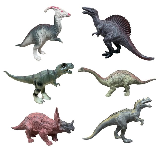 The Fun Store Roar into Imagination: 6-Piece Dinosaur Figurine Set for Kids