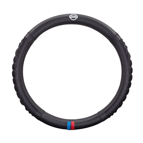 SHSWC-002-NISSAN,Universal 3D Feel Non-Slip PU Leather Steering Wheel Cover
