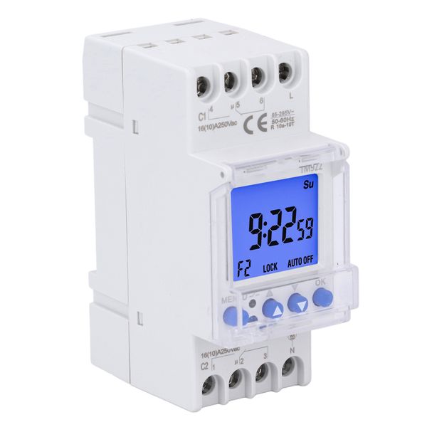 7 Day Programmable DIN Rail Timer Switch for Home Automation